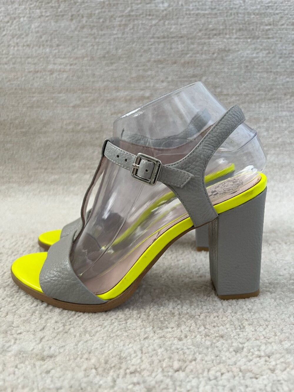Vince Camuto Novasi Strappy Chunky Heel Neon Shoes Heels 8.5